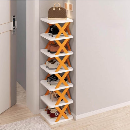 6 Tier Shoe Stackable Storage Rack Organizer_0